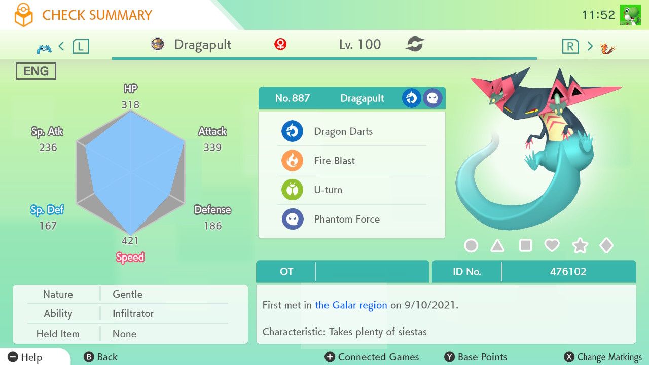 My Perfect Shiny Living Dex. All stats for each Pokemon maxed out