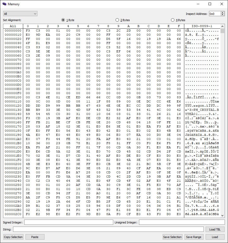 Hacking in Rare Candies in Pokémon Crystal Legacy