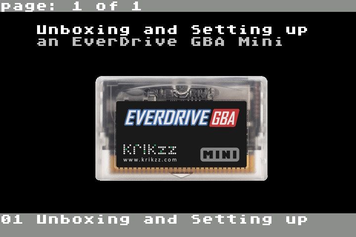 Unboxing and Setting up an EverDrive GBA Mini