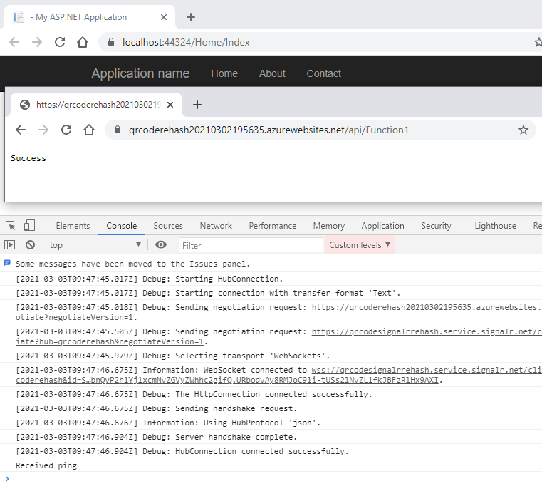 QR Code Pings With Azure Functions and Azure SignalR