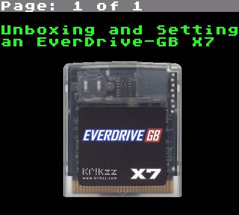 Unboxing and Setting up an EverDrive-GB X7